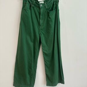 Green Wide-Leg Jeans